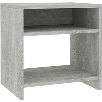 Noční stolek betonově šedý 40 × 30 × 40 cm dřevotříska (800017)