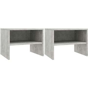 Noční stolky 2 ks betonově šedé 40 × 30 × 30 cm dřevotříska (800072)
