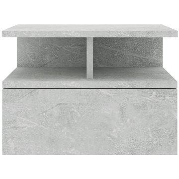 Nástěnné noční stolky 2 ks betonově šedé 40x31x27cm dřevotříska (800414)