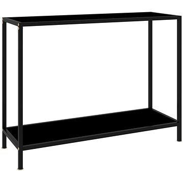 Konzolový stolek černý 100 × 35 × 75 cm tvrzené sklo (322836)