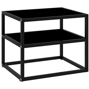 Konzolový stolek černý 50 × 40 × 40 cm tvrzené sklo (322852)