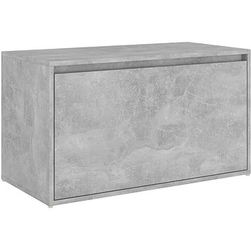 Lavice do předsíně 80 × 40 × 45 cm, betonově šedá dřevotříska (808670)