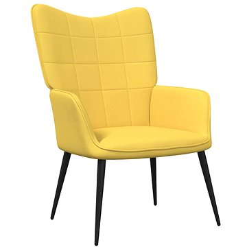 Relaxační židle hořčicově žlutá textil (327948)