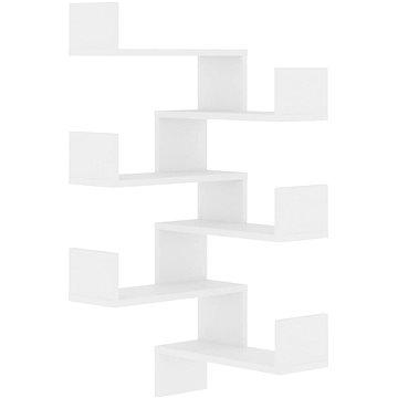 Nástěnné rohové police 2 ks bílé 40 × 40 × 50 cm dřevotříska (807224)