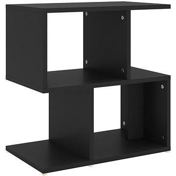 Noční stolek černý 50 × 30 × 51,5 cm dřevotříska (806366)