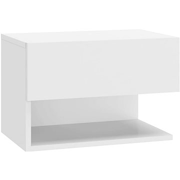 Nástěnný noční stolek bílý (810953)