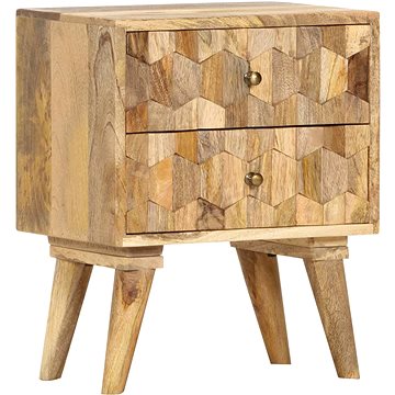 Noční stolek 40 × 30 × 50 cm masivní mangovníkové dřevo (286125)