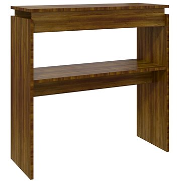 Konzolový stolek hnědý dub 80 × 30 × 80 cm kompozitní dřevo (815218)