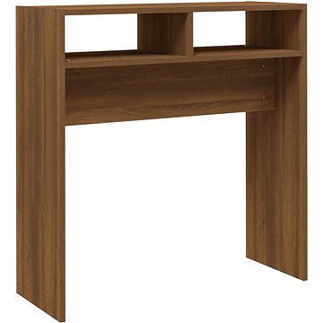 Konzolový stolek hnědý dub 78 × 30 × 80 cm kompozitní dřevo (815938)