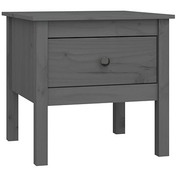 Odkládací stolek šedý 50 × 50 × 49 cm masivní borovice (813798)