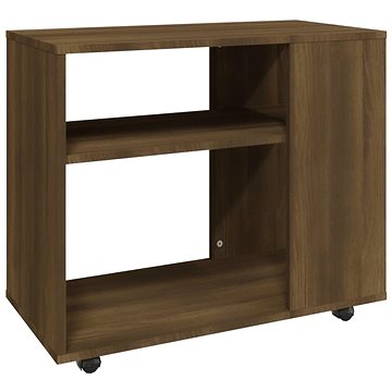 Odkládací stolek hnědý dub 70 × 35 × 55 cm kompozitní dřevo (815107)