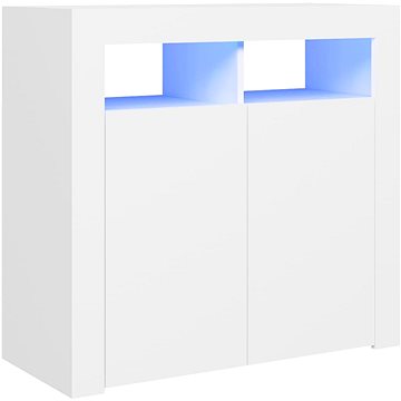 Příborník s LED osvětlením bílý 80 × 35 × 75 cm (804328)