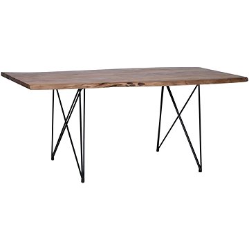 Dřevěný hnědý jídelní stůl 180 x 90 cm MUMBAI, 161062 (beliani_161062)