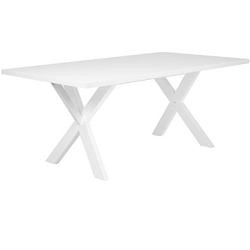 Bílý jídelní stůl 180 x 100 cm LISALA, 128899 (beliani_128899)