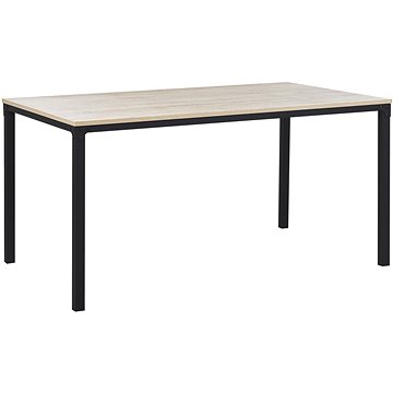 Černý jídelní stůl 150 x 90 cm se světlým dřevem HOCKLEY, 249559 (beliani_249559)