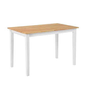 Dřevěný stůl do jídelny bílý 120 x 75 cm HOUSTON, 85919 (beliani_85919)