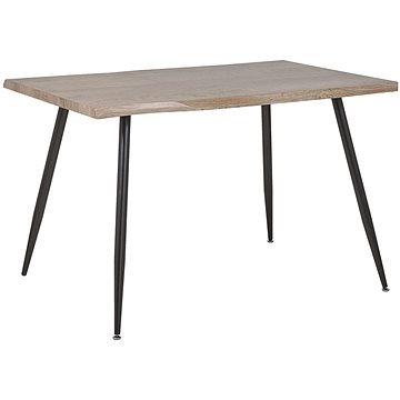Jídelní stůl 120 x 80 cm přírodní/černý LUTON, 250959 (beliani_250959)