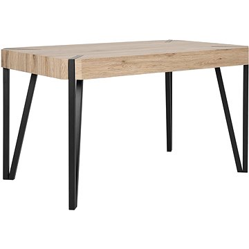 Jídelní stůl 130 x 80 cm světle hnědý CAMBELL, 170857 (beliani_170857)