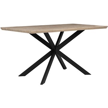 Jídelní stůl 140 x 80 cm, světlé dřevo s černým SPECTRA, 168947 (beliani_168947)
