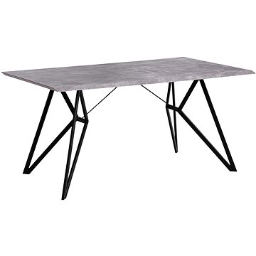 Jídelní stůl 160 x 90 cm betonový vzhled BUSCOT, 188719 (beliani_188719)