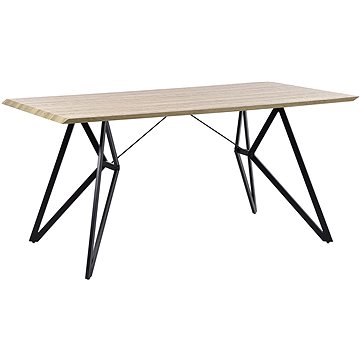Jídelní stůl 160 x 90 cm světlé dřevo BUSCOT, 242409 (beliani_242409)