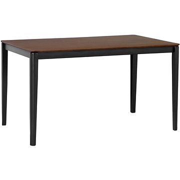 Jídelní stůl hnědý / černý 135x80x75 cm CEDAR, 160894 (beliani_160894)