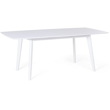 Rozkládací bílý kuchyňský stůl 150/195 x 90 cm SANFORD, 58835 (beliani_58835)