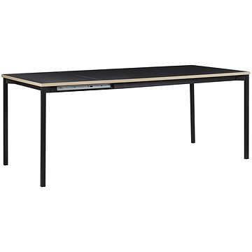 Rozkládací jídelní stůl 140/190 x 90 cm černý AVIS, 250843 (beliani_250843)
