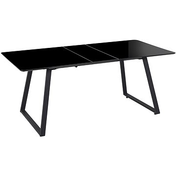 Rozkládací jídelní stůl 150/180 x 90 cm černá TOURAN, 310160 (beliani_310160)