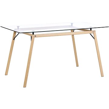Skleněný jídelní stůl 140 x 80 cm KAMINA, 249557 (beliani_249557)