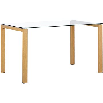 Skleněný jídelní stůl TAVIRA 130 x 80 cm, 252872 (beliani_252872)