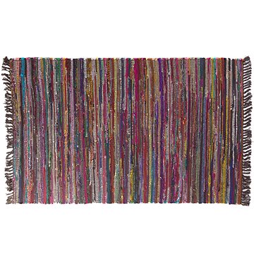 Krátkovlasý tmavý barevný bavlněný koberec 160x230 cm DANCA, 55213 (beliani_55213)