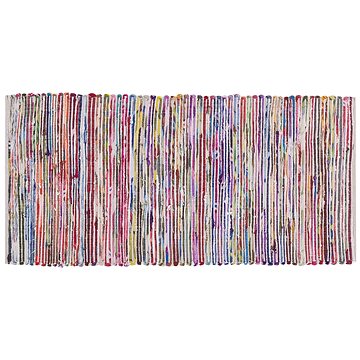 Různobarevný bavlněný koberec ve světlém odstínu 80x150 cm BARTIN, 57534 (beliani_57534)