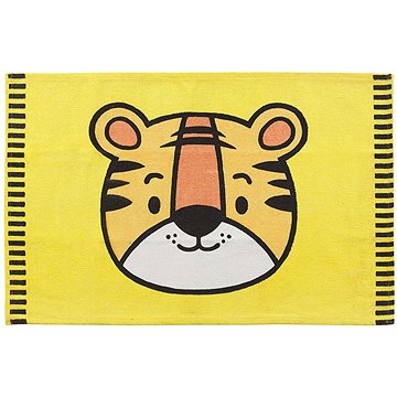Dětský koberec s motivem tygra 60 x 90 cm žlutý RANCHI, 246221 (beliani_246221)