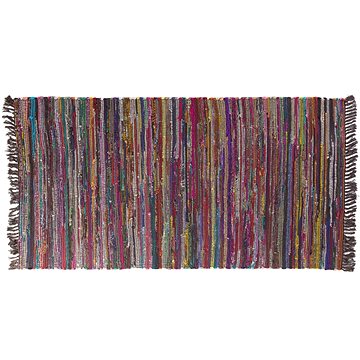 Krátkovlasý tmavý barevný bavlněný koberec 80x150 cm DANCA, 55211 (beliani_55211)
