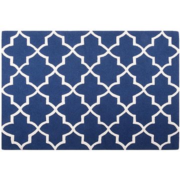 Modrý bavlněný koberec 140x200 cm SILVAN, 62667 (beliani_62667)