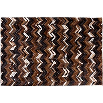 Hnědý kožený koberec 160x230 cm BALAT, 74093 (beliani_74093)