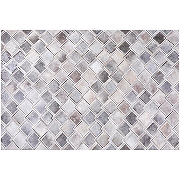 Šedý kožený koberec 140x200 cm AGACLI, 74902 (beliani_74902)