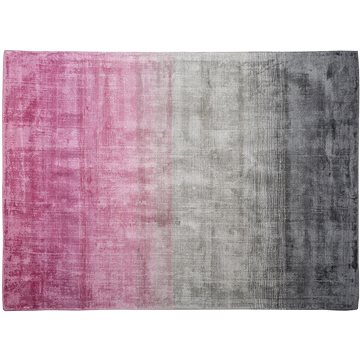 Koberec šedě-růžový 160 x 230 cm krátkovlasý ERCIS, 108537 (beliani_108537)