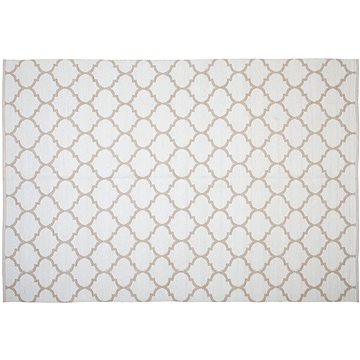 Béžový oboustranný koberec s geometrickým vzorem 140x200 cm AKSU, 141915 (beliani_141915)