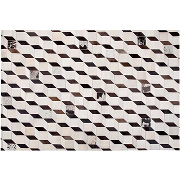 Kožený koberec hnědý 140 x 200 cm ALPKOY, 160459 (beliani_160459)