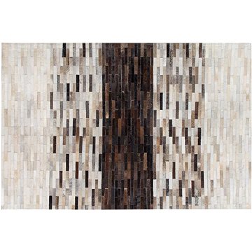 Hnědobéžový kožený koberec 140 x 200 cm SINNELI, 160841 (beliani_160841)