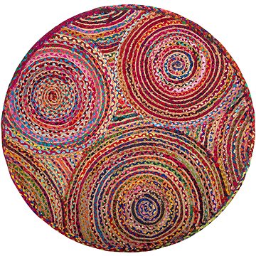 Kulatý bavlněný koberec ? 140 cm vícebarevný LADIK, 181481 (beliani_181481)