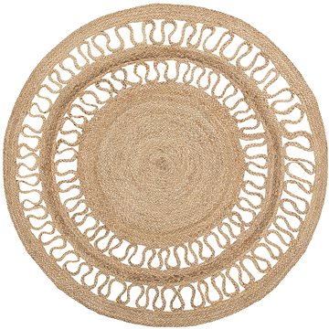 Kruhový koberec o 120 cm béžový cop DIKILI, 182313 (beliani_182313)