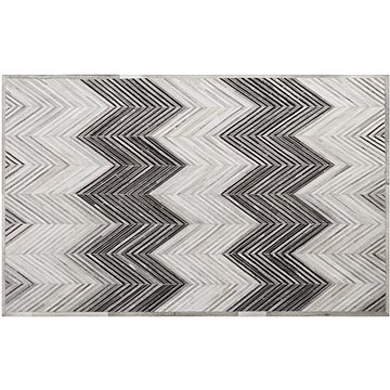 Kožený koberec 140 x 200 cm šedý AYTEPE, 216067 (beliani_216067)