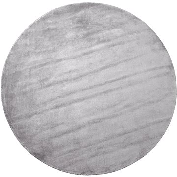 Kulatý viskózový koberec, ? 140 cm, světle šedý GESI II, 252307 (beliani_252307)
