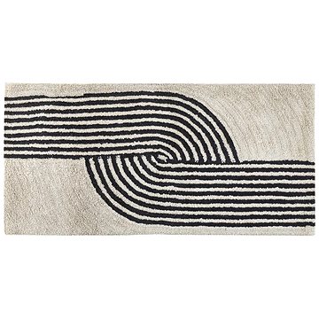 Bavlněný koberec 80 x 150 cm černá/bílá BARELI, 303512 (beliani_303512)