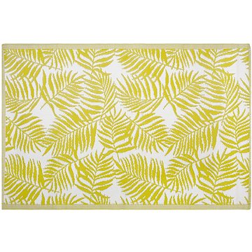 Oboustranný venkovní koberec s motivem palmových listů v žluté barvě 120 x 180 cm KOTA, 120696 (beliani_120696)