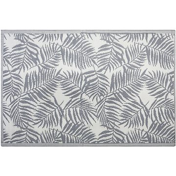 Oboustranný venkovní koberec s motivem palmových listů ve světle šedé barvě 120 x 180 cm KOTA, 12070 (beliani_120709)