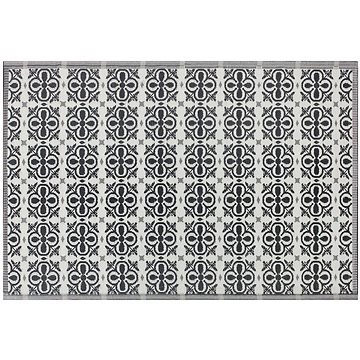 Venkovní koberec 180 x 270 cm černá a bílá kombinace NELLUR, 202372 (beliani_202372)